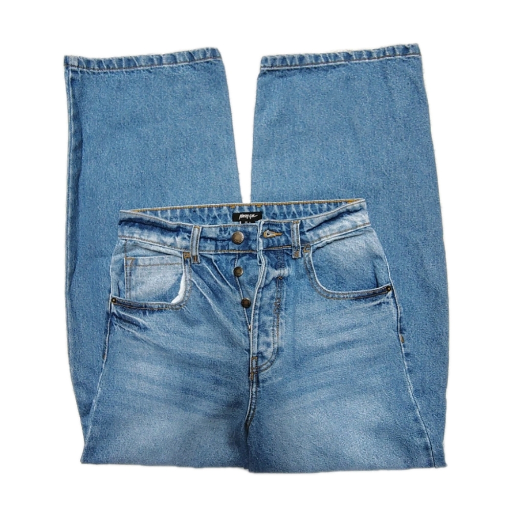 Nasty Gal The Barrell Leg Jean TRENDING Women's 2 (US)  Light Wash Current Style - Picture 5 of 10